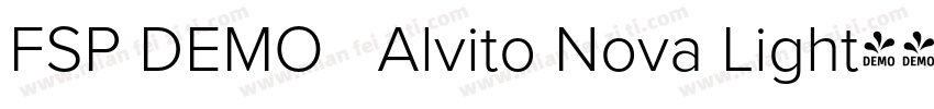 FSP DEMO   Alvito Nova Light字体转换